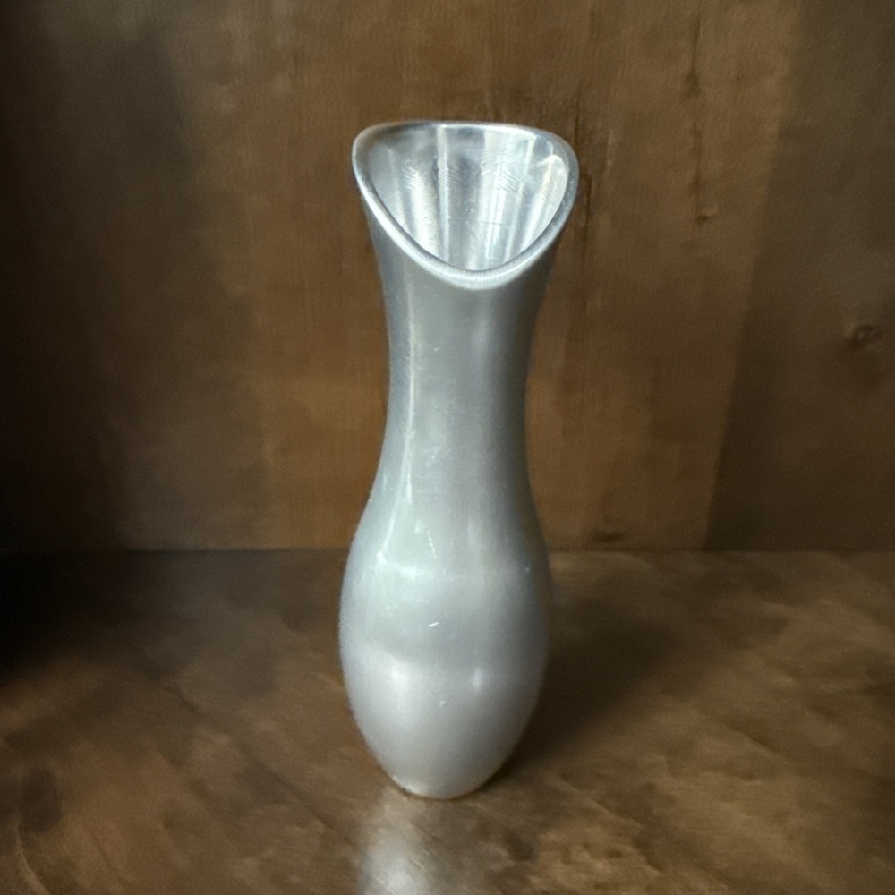 Vintage Nambe Metal Aluminum Alloy 6180 Small Vesta Flower Bud Vase  1998